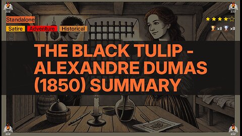 The Black Tulip - Alexandre Dumas (1850) Summary