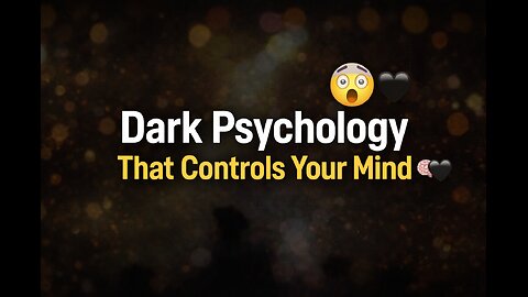 Dark Psychology That Controls Your Mind 🧠🖤 #DarkPsychology #HumanBehavior #MindPower #follow