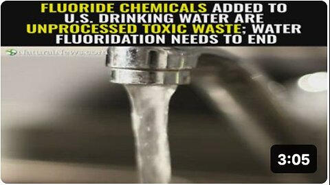 Fluoride chemicals added to U.S. drinking water are unprocessed TOXIC WASTE