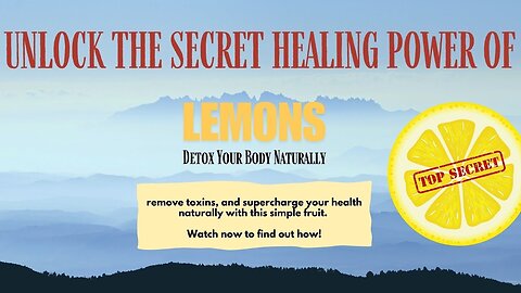 Unlock the Secret Healing Power of Lemons 🍋🤐