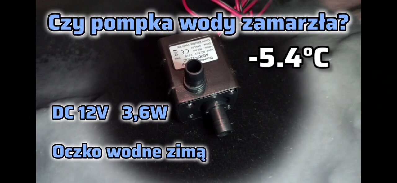 Mini pompa wody do oczka wodnego zimą. Tanie napowietrzanie