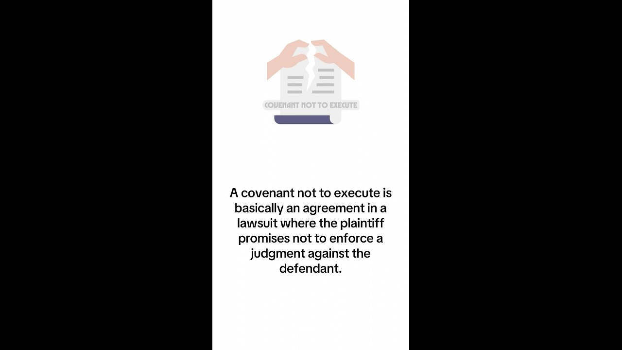 What is Covenant Not To Execute?