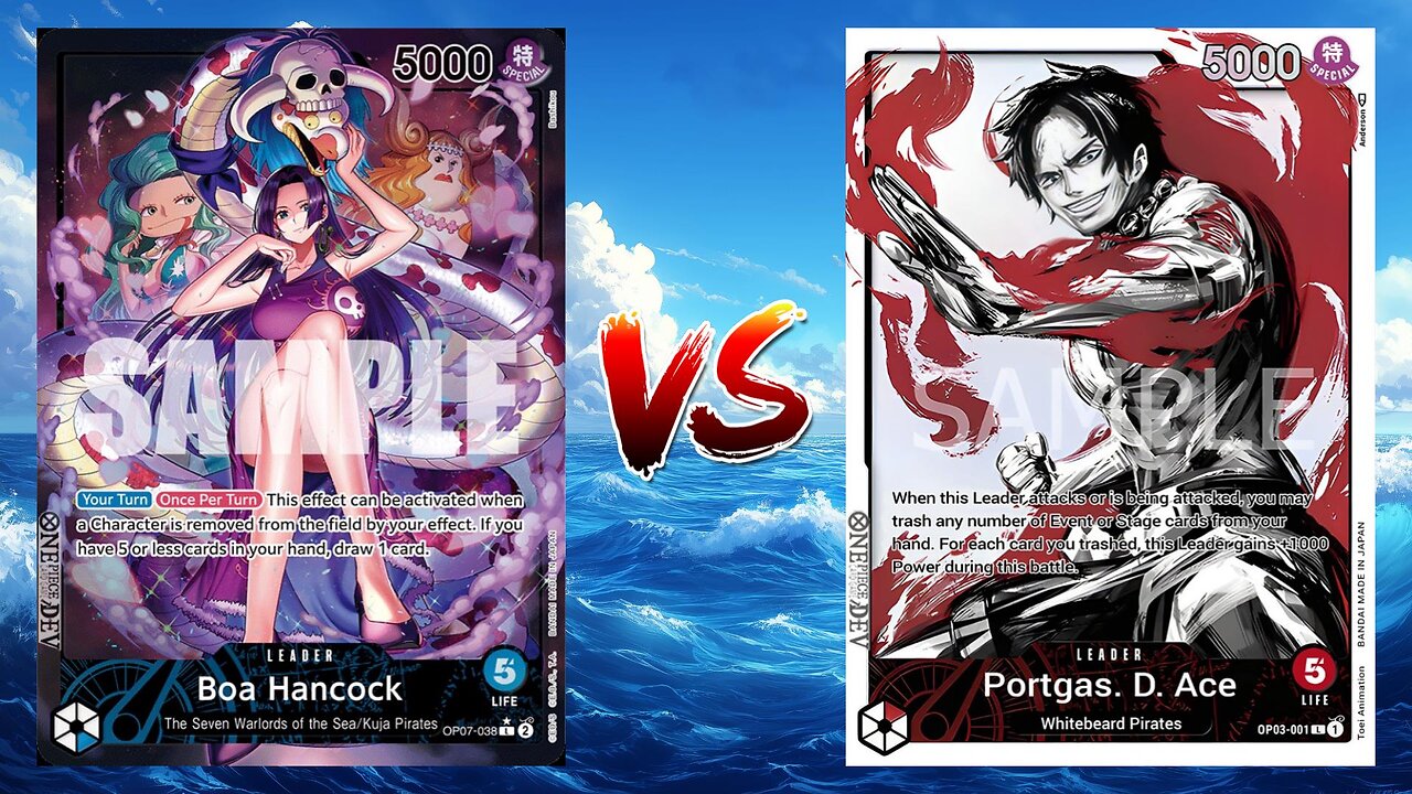 One Piece TCG Boa Hancock VS Fire Fist Ace!!