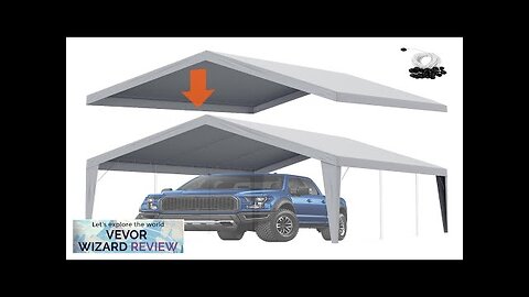 VEVOR Carport Replacement Canopy Cover 12 x 20 ft Garage Top Tent Review