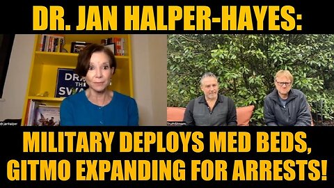 Dr. Jan Halper-Hayes: Military Deploys Med Beds, GITMO Expanding for Arrests!