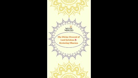 The Divine Descent of Lord Krishna 🌺 | Restoring Dharma