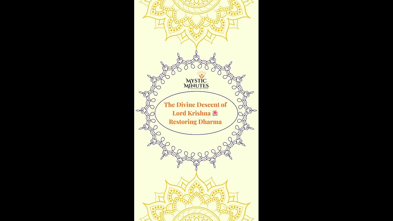 The Divine Descent of Lord Krishna 🌺 | Restoring Dharma