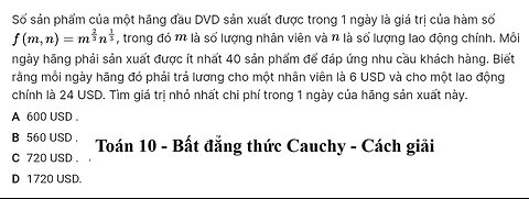 Mỗi ngày hãng phải sản xuất được ít nhất 40 sản phẩm để đáp ứng nhu cầu khách hàng. Biết rằng