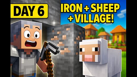 Day 6 Highlights: Iron Breakthrough, Sheep Finally Found, and an Awesome Village! | Dad Challenge
