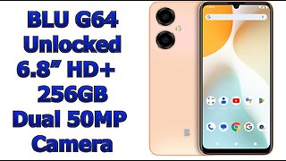 BLU G64 | 2024 | 3-Day Battery | Unlocked | 6.8” HD+ Infinity Display | 256GB | Dual 50MP Camera