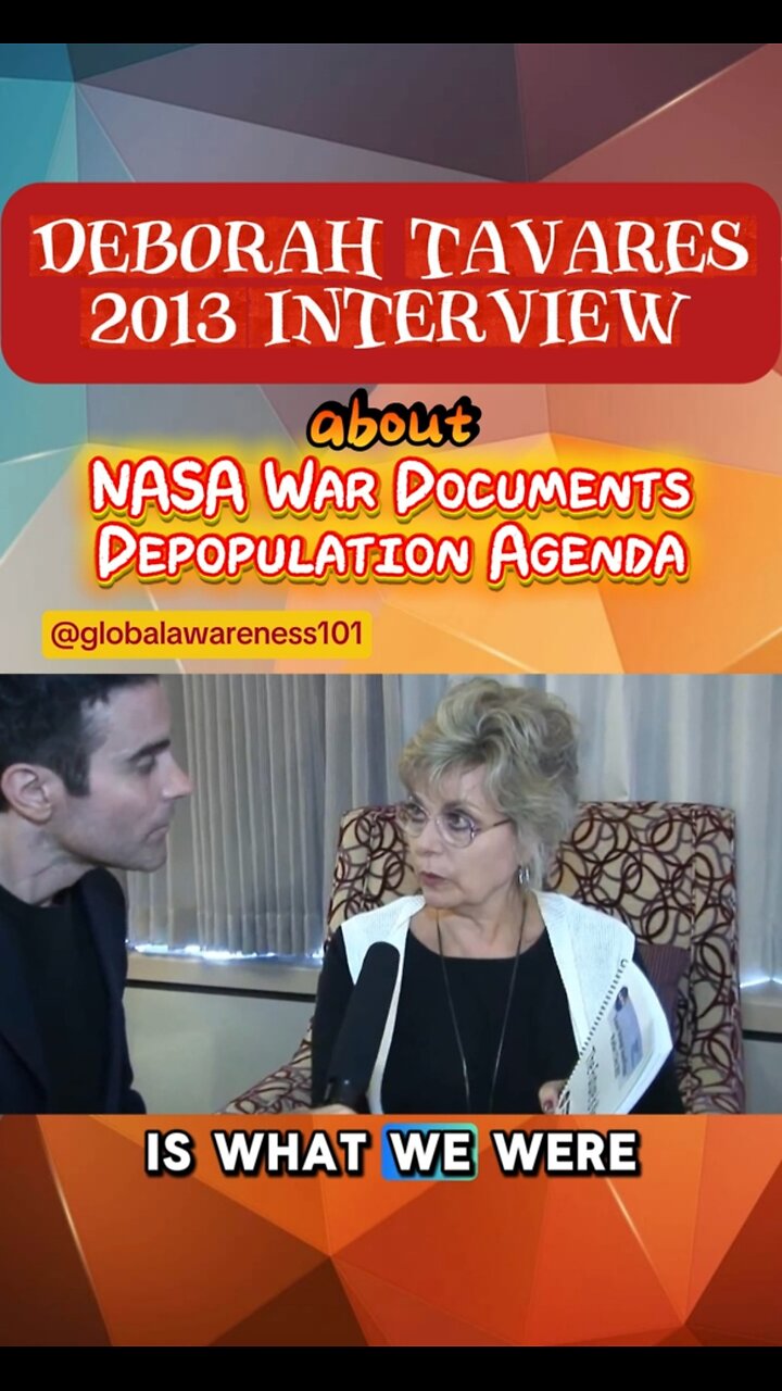 Deborah Tavares 2013 interview about NASA War Documents Depopulation Agenda