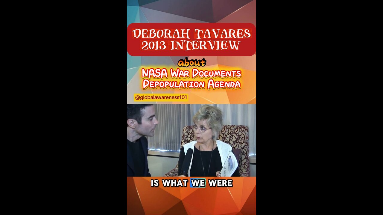 Deborah Tavares 2013 interview about NASA War Documents Depopulation Agenda