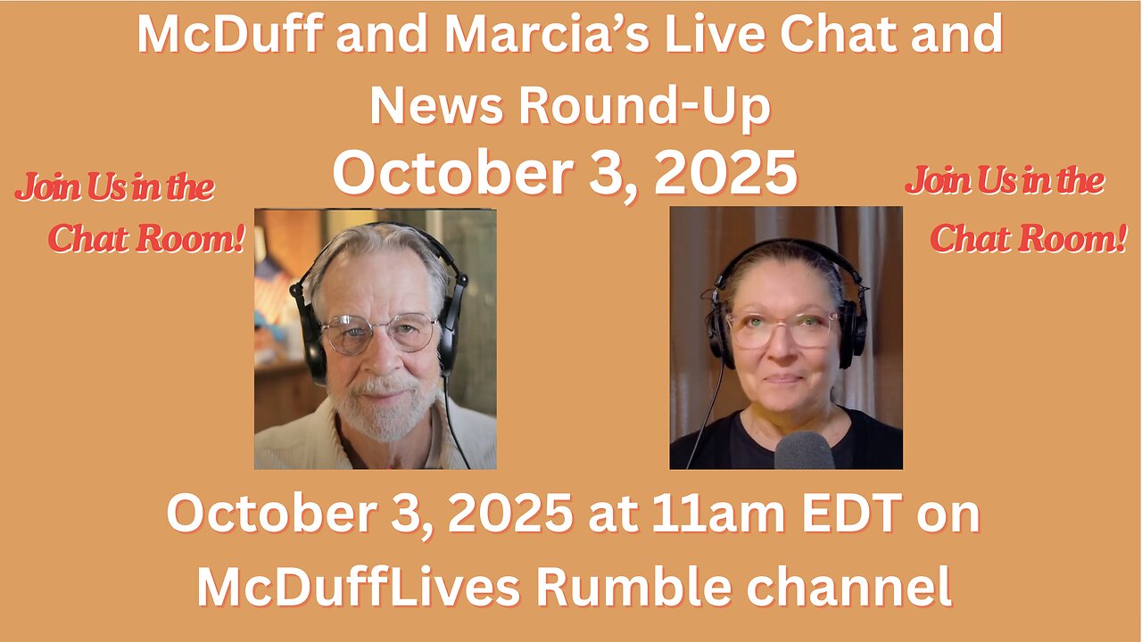 McDuff and Marcia's Friday Live Chat, October 3, 2025