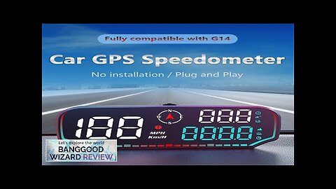 G14 Car HUD Head-up Display Car Universal Beidou GPS Altitude Date Speedometer Review