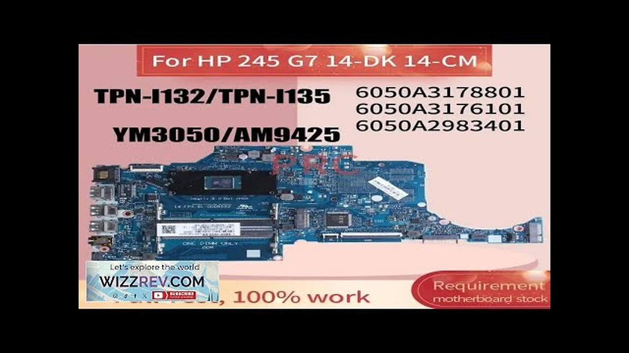 6050A3178801 6050A3176101 For HP 245 G7 14-DK 14-CM Notebook Motherboard TPN-I132/I135 Review