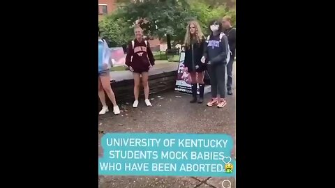 University of Kentucky students dance while mocking pro-life protesters showing images of aborted