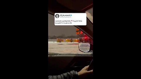 Truck Jackknife on Highway 427