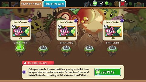 Plants vs Zombies 2 - Plant of the Week - Heath Seeker - March 2025