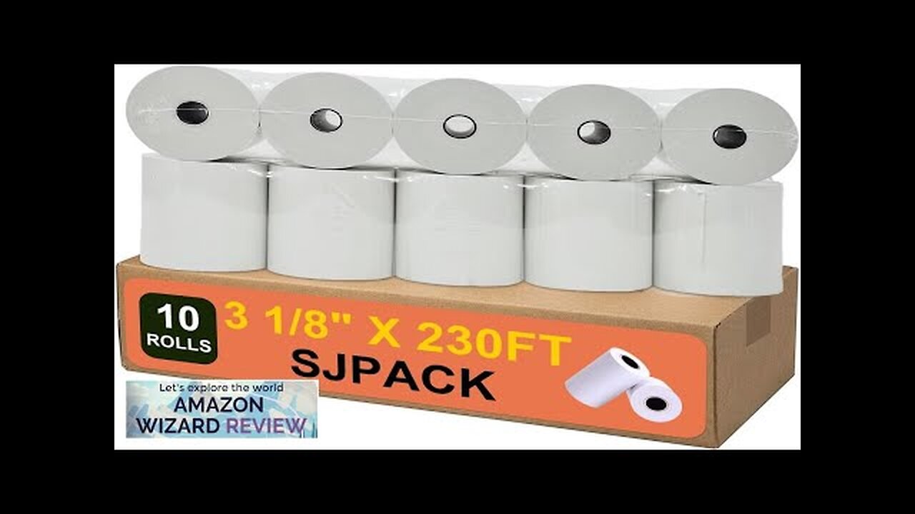 Thermal Paper 3 1/8 x 230ft Pos Receipt Paper 10 Rolls Cash Review