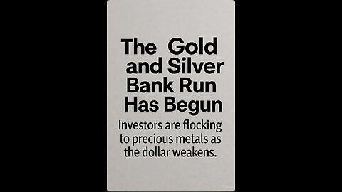 Civilization Cycle : The Gold and Silver Bank Run Has Begun