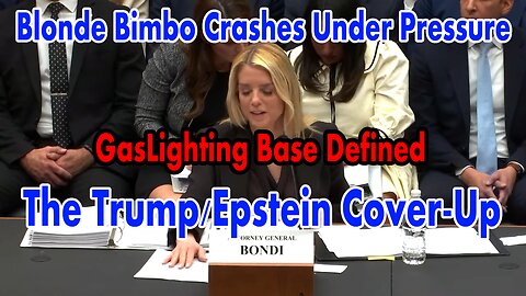 Pam Bondi Cant Answer Question Suggesting Trump Took Part In Abuse - The Epstein Files
