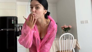 Panoramic window cleaning in see-through dress try on haul | Get ready with Ellie