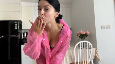 Panoramic window cleaning in see-through dress try on haul | Get ready with Ellie