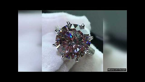 Solitaire 10ct Moissanite Diamond Ring 100% Real 925 Sterling Silver Party Wedding Review