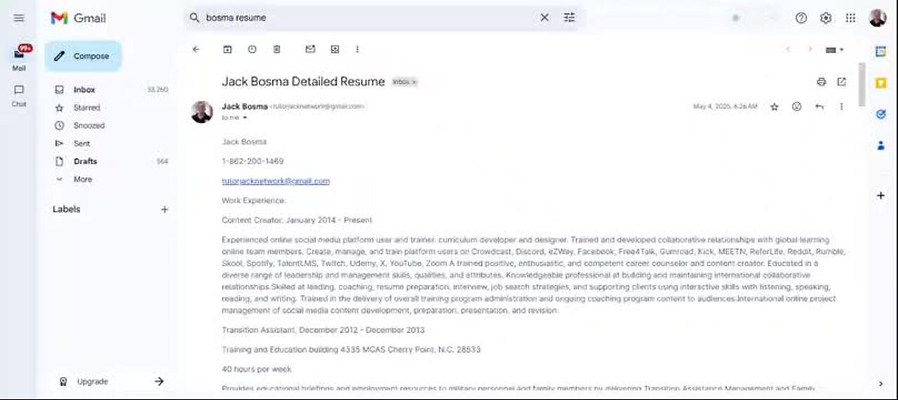 Jack Bosma Resume 1-862-200-1469 tutorjacknetwork@gmail.com