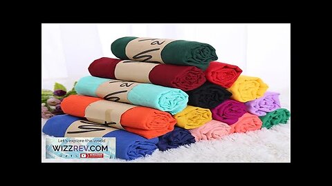 2023 Fashion Women Cotton Solid Scarf Summer Pashmina Shawls and Wraps Long Review