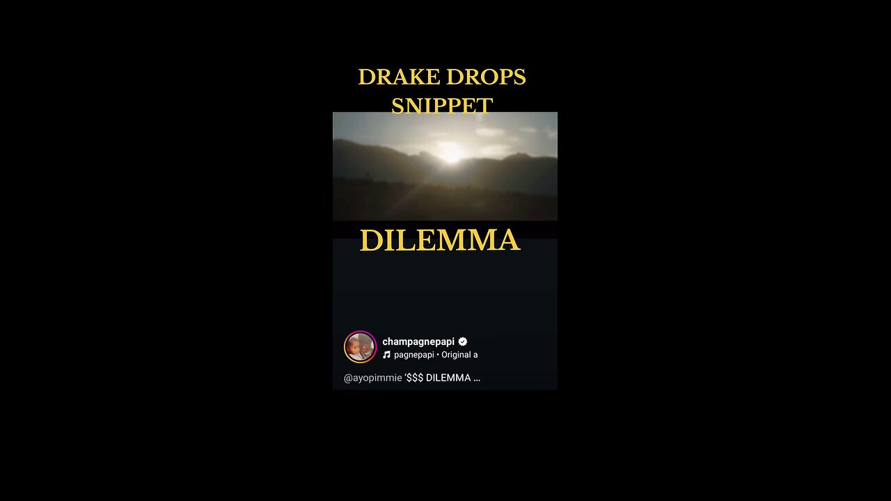 DRAKE DROPS SNIPPET OF NEW MUSIC 🎵 DILEMMA @kofi_champ_ #DRAKE #DILEMMA #viral #FYP #surrealmookie