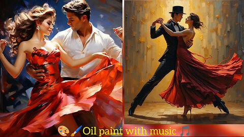 🎨Oil paint 🖌️with music🎶