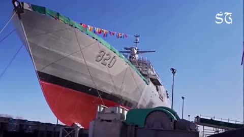🇸🇦 🇺🇸 Saudi Navy floats its first combat ship under the Tuwaiq Project in the United States.