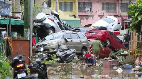 Typhoon Kalmaegi kills two people as it batters Philippines