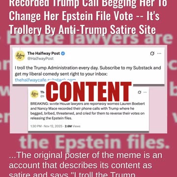 Fact Check: NO Report Boebert, Mace Recorded Trump Call Begging To Change Epstein Vote -- Satire