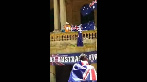 Lyle Shelton speaks at the Anti Government Corruption Rally in Sydney