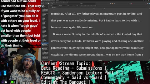 Beta Reading + REACTS + Commentary + Sanderson Part 5! Wheel of Time! What I say vs What you hear Intent in understanding Mental Gymnastics