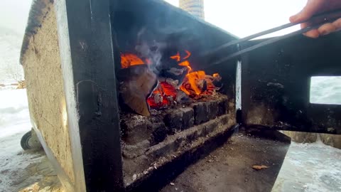 Huge Turkish Pizza with Meat! I Want To Eat Right From The Oven