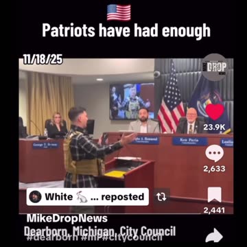 Dearborn, Michigan city Council meeting. ✅ Get involved 🥷 Push back 🥷 Before 🥷 it’s too late Links ⏫⏬