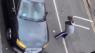 Downtrodden Black Man Demolishes Car For Being Racist