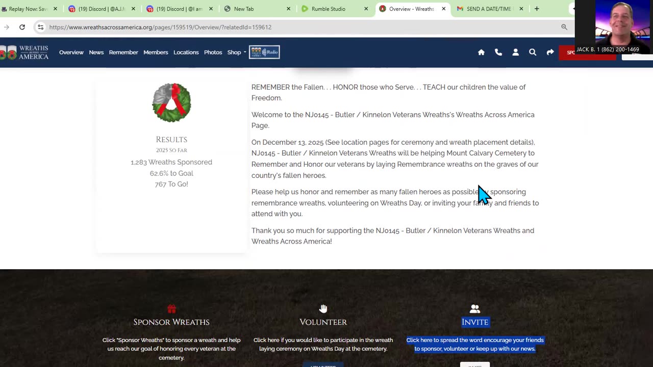 NJ0145 - Butler / Kinnelon Veterans Wreaths