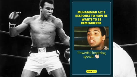 Inspiring speech -Muhammad Ali