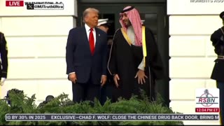 Mohammed bin Salman was greeted with a full military honors ceremony
