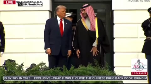 Mohammed bin Salman was greeted with a full military honors ceremony