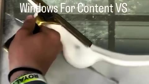 Influencer cleaning windows for content VS the guy who actually cleans them for a living