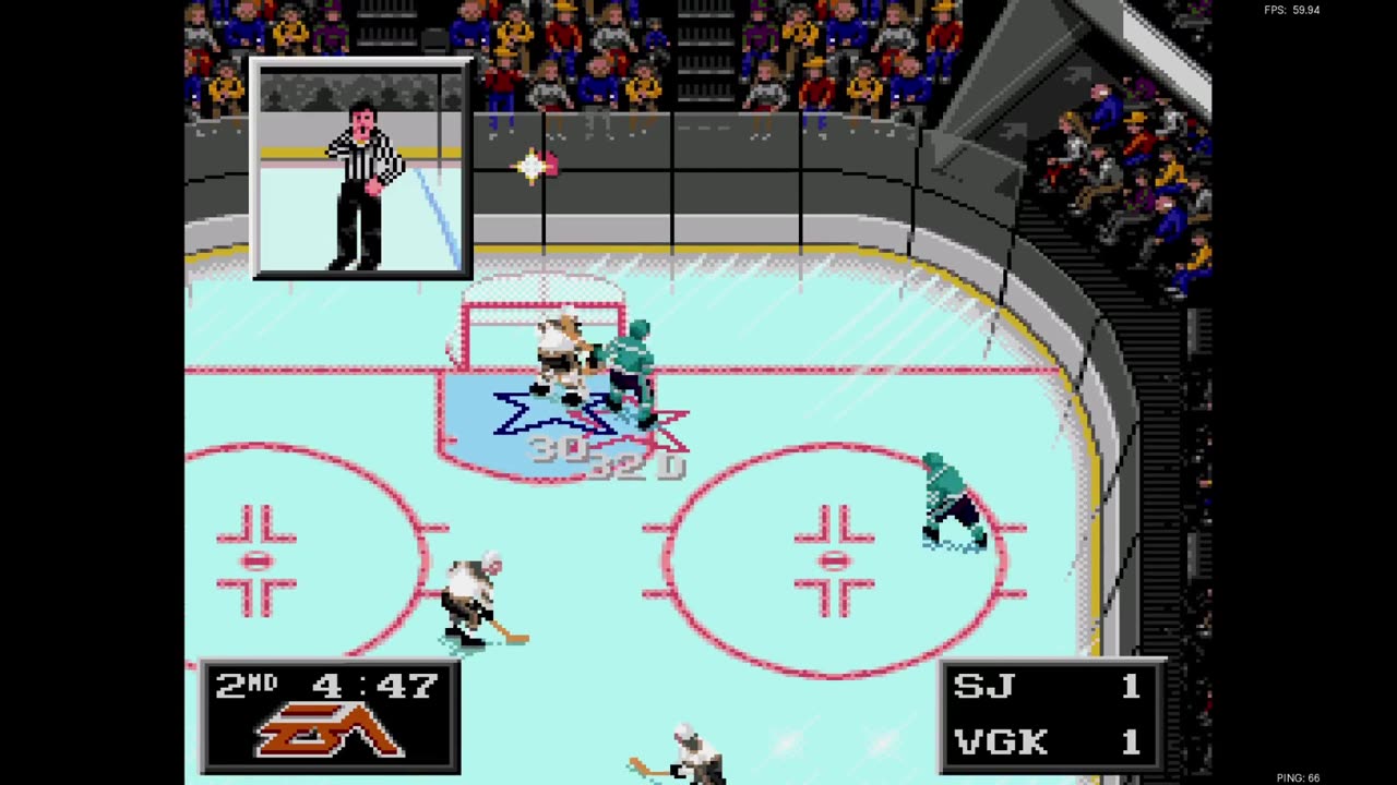 NHL '94 Franchise Mode 1992 Regular Season G42 - Len the Lengend (SJ) at NewJerseyKiller (VGK)