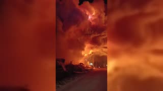 Huge Fireball Explosion in a Buenos Aires Industrial Complex Captured From Land and Air