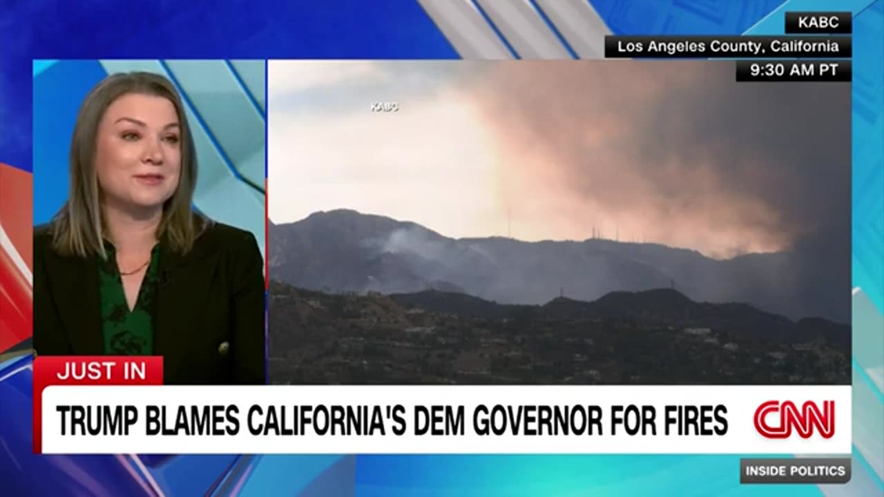 Trump blames California governor for LA wildfires