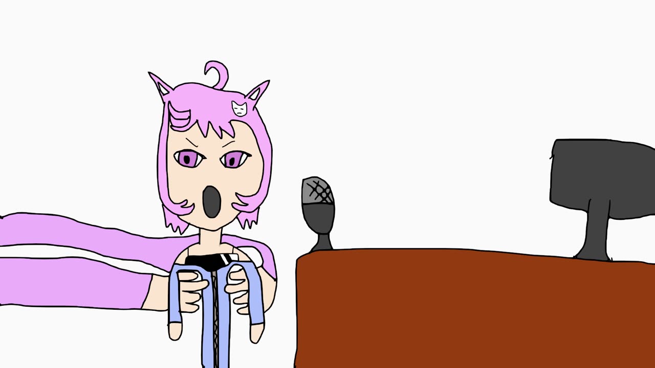 Ironmouse Puts Her Cat On The Mic (Animated)