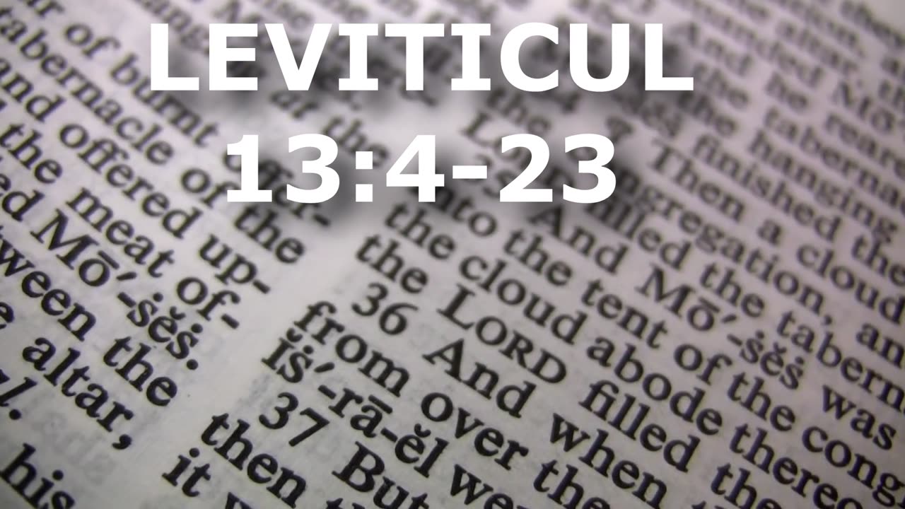 Leviticul 13:4-23 | Itinerar Biblic | Episodul 184